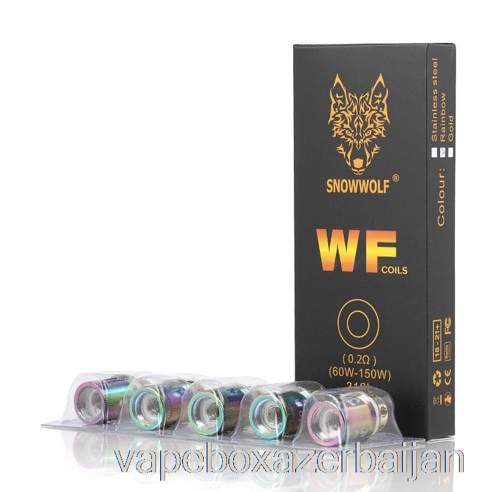 E-Juice Vape SnowWolf WOLF WF Replacement Coils 0.2ohm WF Coils (Rainbow)